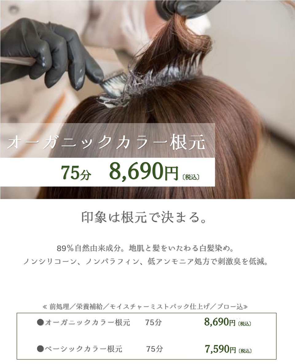 オーガニックカラー根元